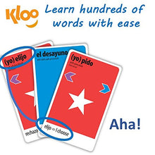 Load image into Gallery viewer, KLOO&#39;s Learn to Speak Spanish Language Card Games Pack 1 (Decks 1 &amp; 2)
