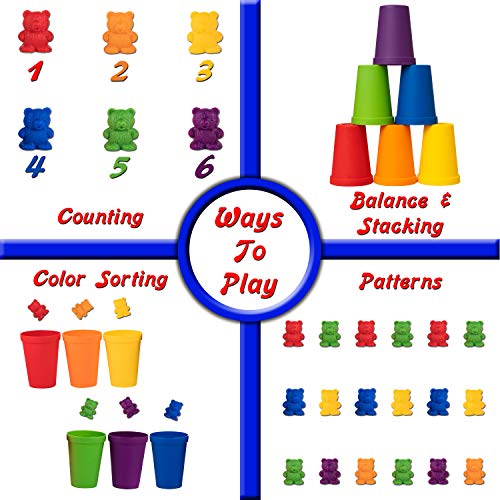 Moulty Counting Bears with Stacking Cups Montessori Educational