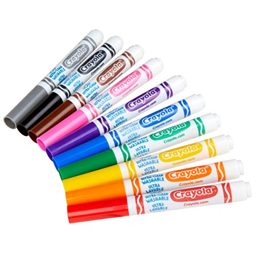 Crayola - Bulk Ultra-Clean Washable Markers, Conical Tip - Violet (Purple)