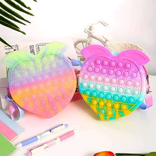 Girls Pop Shoulder Purse,School Supplies Fidgets Toys Birthday Gifts Girls  Small Purse,Teen Kids Purse Birthday Gifts Toys for Girls 10-12