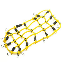 Load image into Gallery viewer, Yellow 1/10 RC Elastic 18x9cm Luggage Net with Hook for RC Vehicles Crawler Buggy Car D90 TRAXXAS TRX-4 Roof Rack

