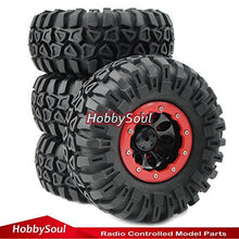 Load image into Gallery viewer, hobbysoul 4pcs New RC 2.2 Crawler Tires 130mm &amp; 2.2 Beadlock Wheels for 1/10 RC Crawler
