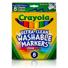 Load image into Gallery viewer, Crayola Ultra-Clean Washable Markers, Broad Line, 8 Count
