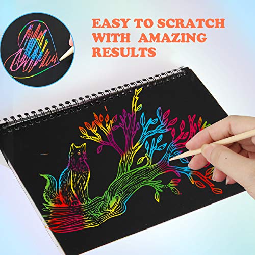 Mocoosy 3 Pack Rainbow Scratch Art Note Books - Magic Scratch Off Pape –  ToysCentral - Europe
