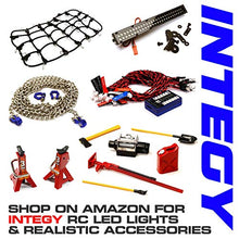 Load image into Gallery viewer, Integy RC Model Hop-ups C26992RED Realistic Alloy Machined Scale Front Bumper w/LED Lights for Axial 1/10 SCX10 II
