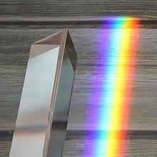 Load image into Gallery viewer, Wang shufang 1pc Multiple Sizes Triangular Prism K9 Optical Prisms Glass Physics Teaching Refracted Light Spectrum Rainbow Students Supplies (Size : 20x3cm)
