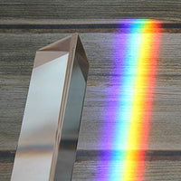 Wang shufang 1pc Multiple Sizes Triangular Prism K9 Optical Prisms Glass Physics Teaching Refracted Light Spectrum Rainbow Students Supplies (Size : 20x3cm)