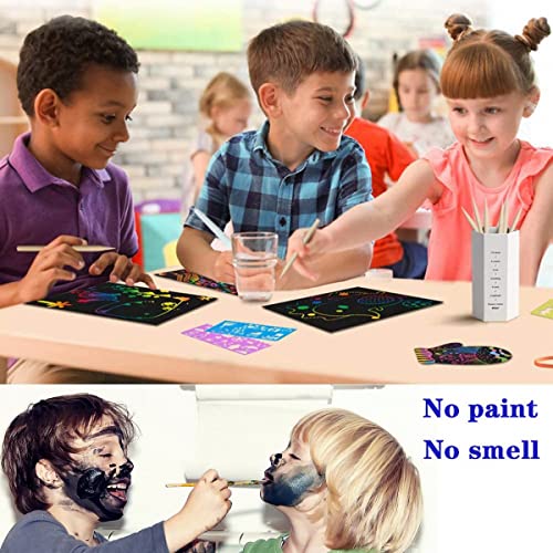 Gifts for 6-12 Year Old Girls, Rainbow Scratch Art for Kids Boys