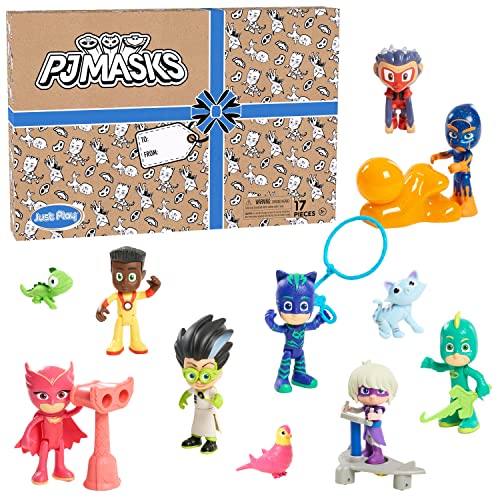 PJ Masks Deluxe Figure Set, 17 Pieces for PJ Masks Toys and Playsets, by Just Play