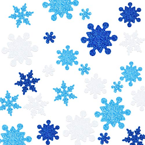 Glitter Foam Snowflake Stickers