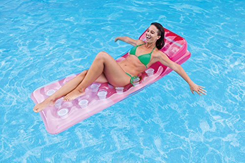 Aqua LEISURE Green Luxury Water Fabric Recliner Lounge Pool Float