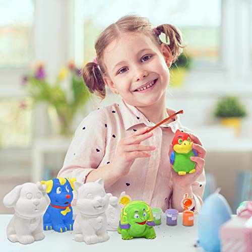 Number 1 in Gadgets Paint Your Own Pet Figurines, Decorate Your Own  Painting Set, Includes 6 Pet Figurines, 6 Pots of Paint, Complete Plaster  Craft