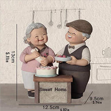 Load image into Gallery viewer, TOTAMALA Sweetheart Lovers Stay Together and Present a Gift Anniversary Wedding Resin Loving Elderly Couple Figurines Decoration for Grandparents Parents (K)
