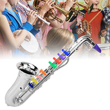 Load image into Gallery viewer, Plastic Saxophone 8 Keys Mini Saxophone Sax Musical Instrument Coded Teaching Songs Gold, Silver (optional)(Silver)
