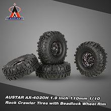 Load image into Gallery viewer, Goolsky 4Pcs AUSTAR AX-4020C 1.9 Inch 110mm 1/10 Rock Crawler Tires with Beadlock Wheel Rim for D90 SCX10 AXIAL RC4WD TF2 RC Car
