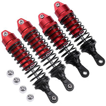 Load image into Gallery viewer, Hobbypark 4PCS Aluminum Front &amp; Rear Shock Absorber Assembled Red for 1/10 Traxxas Slash 4x4 4WD Option Parts
