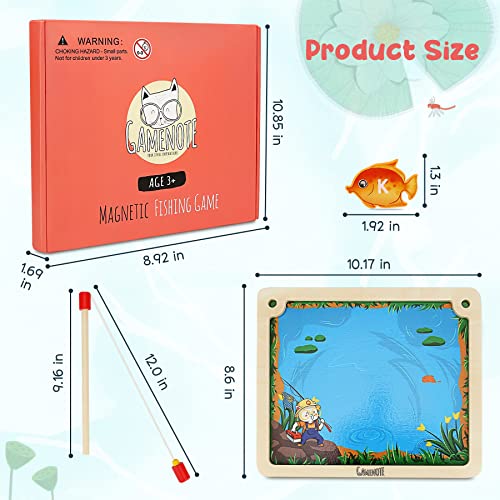 GAMENOTE Wooden Magnetic Fishing Game, ABC Alphabet Color Sorting Puzz –  ToysCentral - Europe