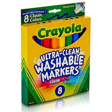 Load image into Gallery viewer, Crayola Ultra-Clean Washable Markers, Broad Line, 8 Count
