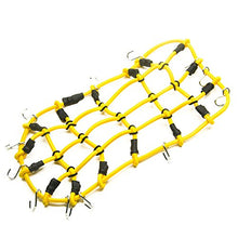 Load image into Gallery viewer, Yellow 1/10 RC Elastic 18x9cm Luggage Net with Hook for RC Vehicles Crawler Buggy Car D90 TRAXXAS TRX-4 Roof Rack
