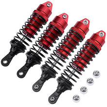 Load image into Gallery viewer, Hobbypark 4PCS Aluminum Front &amp; Rear Shock Absorber Assembled Red for 1/10 Traxxas Slash 4x4 4WD Option Parts
