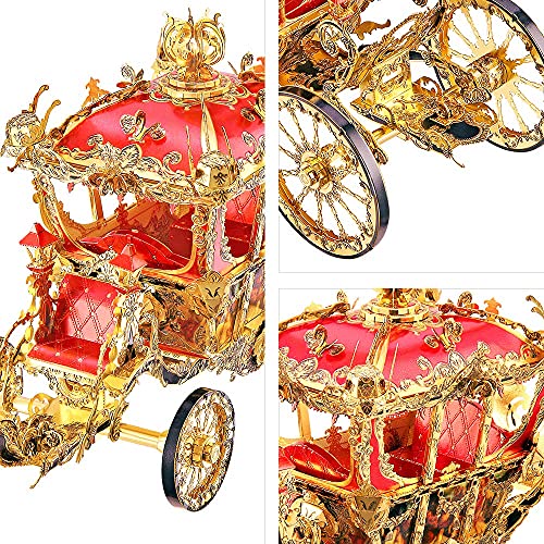 Piececool 3D Metal Puzzles for Adults, Princess Carriage Model