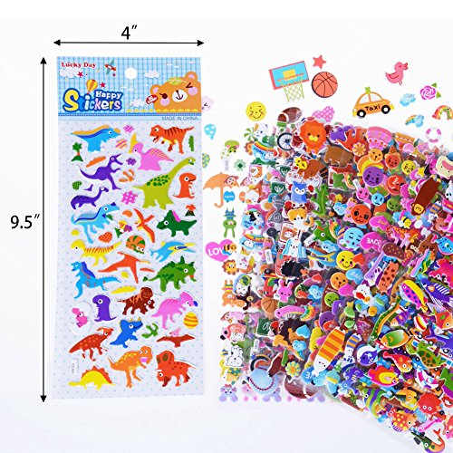 Stickers for Kids 1500, 20 Different Sheets, 3D Puffy Stickers