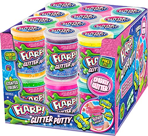 JA-RU flarp noise putty scented (1 unit assorted) by ja-ru. squishy sensory  toys for easter, autism stress toy, great party favors