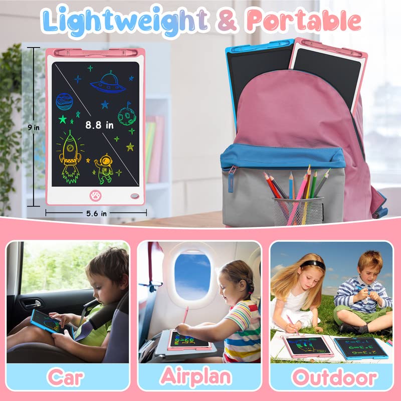 Kid Toys 3 Packs Lcd Writing Tablet, Colorful Toddler Drawing Pad