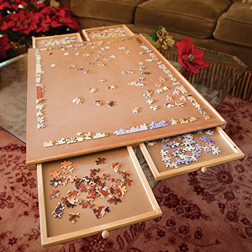 Bits And Pieces   The Original Jumbo Size Wooden Puzzle Plateau Smooth Fiberboard Work Surface   Fou