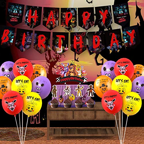 Buy Fnaf Backdrop Five Nights At Freddy's Party Supplies Five