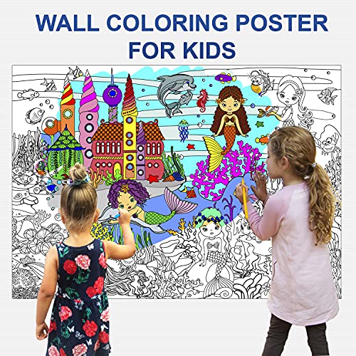 ALEX Art, Giant Coloring Poster - Mermaid Large Wall Coloring
