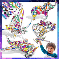 3D Coloring Puzzle Set Art Coloring Painting Puzzle for Kids Age 7