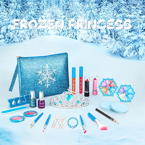  Kids Makeup Kit for Girls, Washable Real Makeup Set for Little  Girls, Princess Frozen Toys for Girls Toys for 4 5 6 7 8 Year Old, Kids  Play Makeup Starter Kit